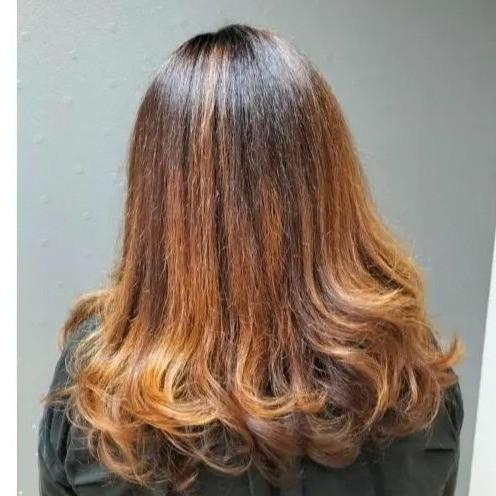 couleur marronnée+color flash cuivré