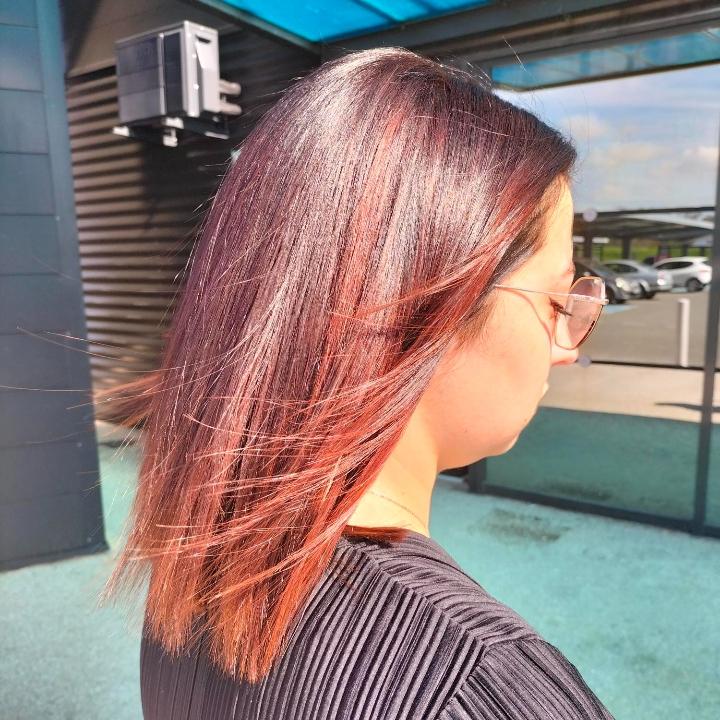 couleur violine  + color flash cuivré intense