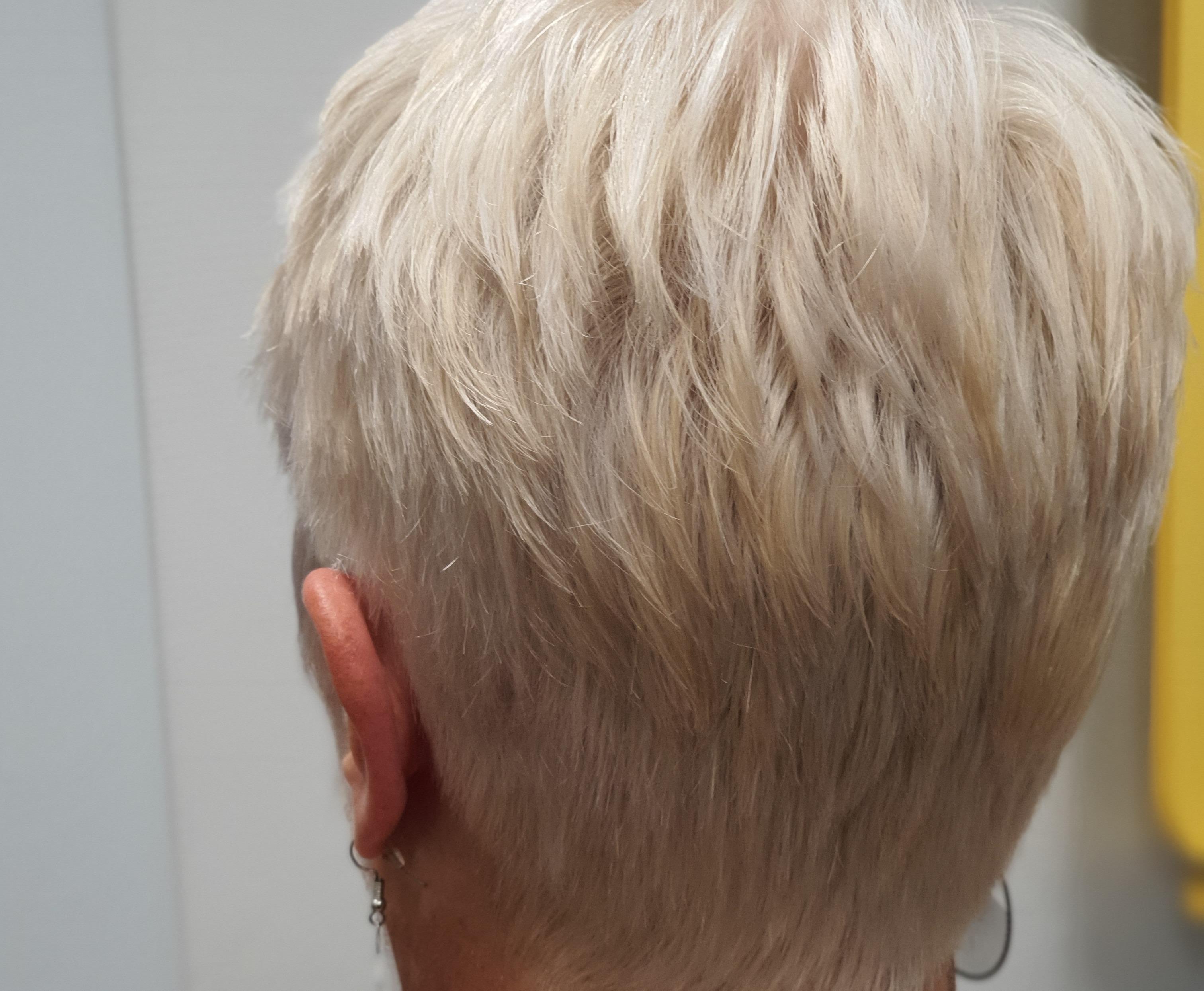 un magnifique blond avec une courte courte