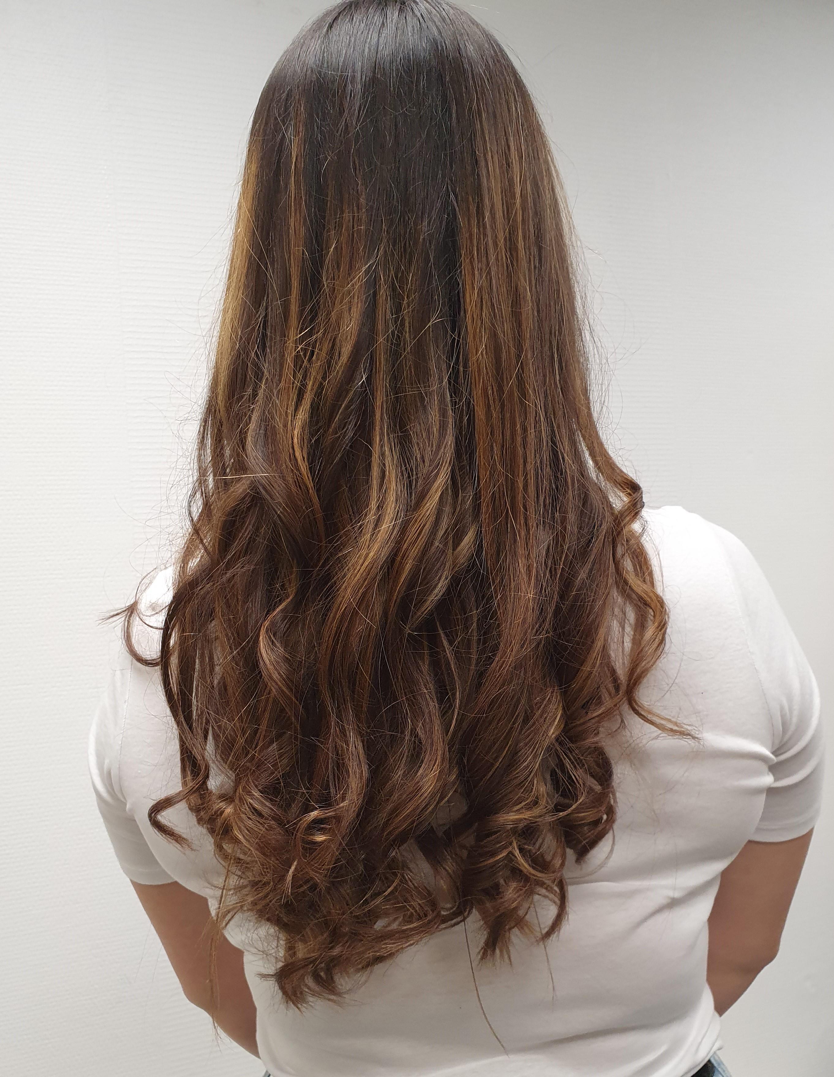 un très jolie balayage ombré pour notre cliente