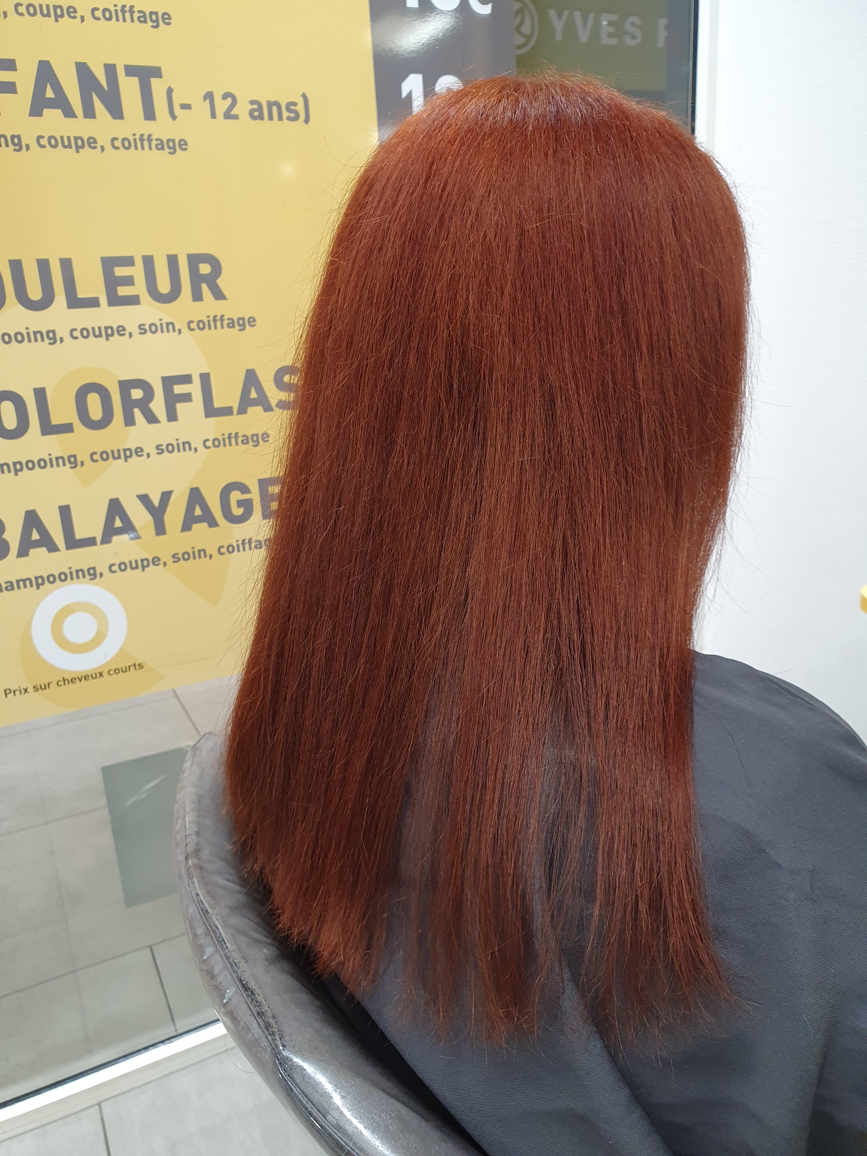 une très jolie couleur cuivré  pour notre cliente